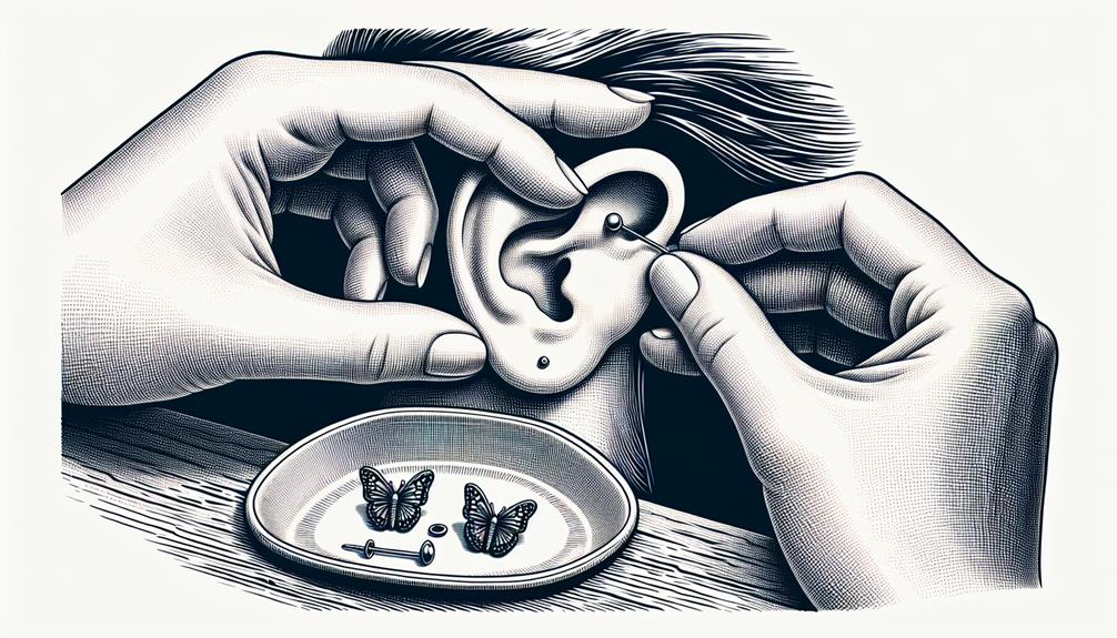 removing butterfly back earrings