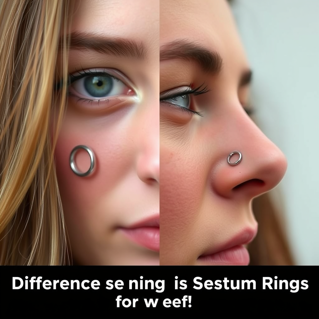 Differences Between Septum Rings and Nose Rings - can i use a septum ring for my nose