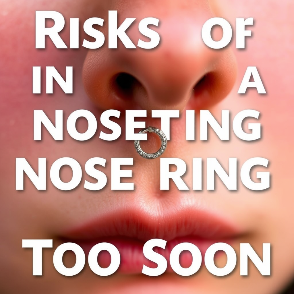 Risks of Inserting a Nose Ring Too Soon - can you put in a nose ring right away
