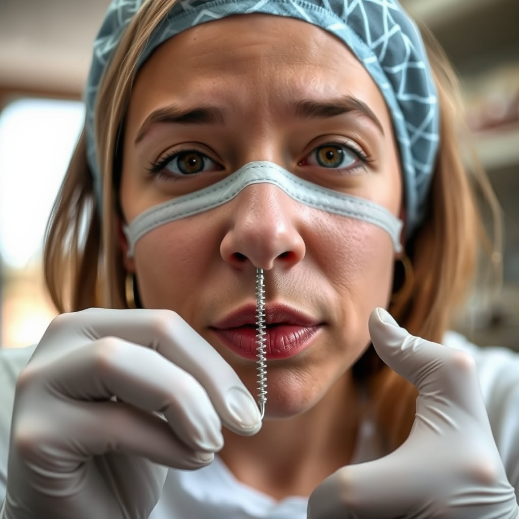 Preparing for Insertion - how do you put a corkscrew nose ring back in