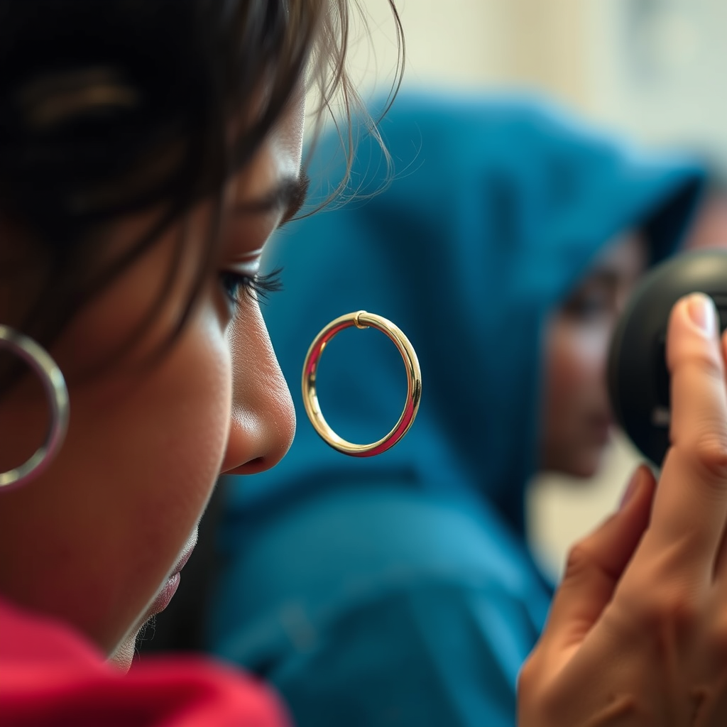 Preparing for Insertion - how do you put a double hoop nose ring in