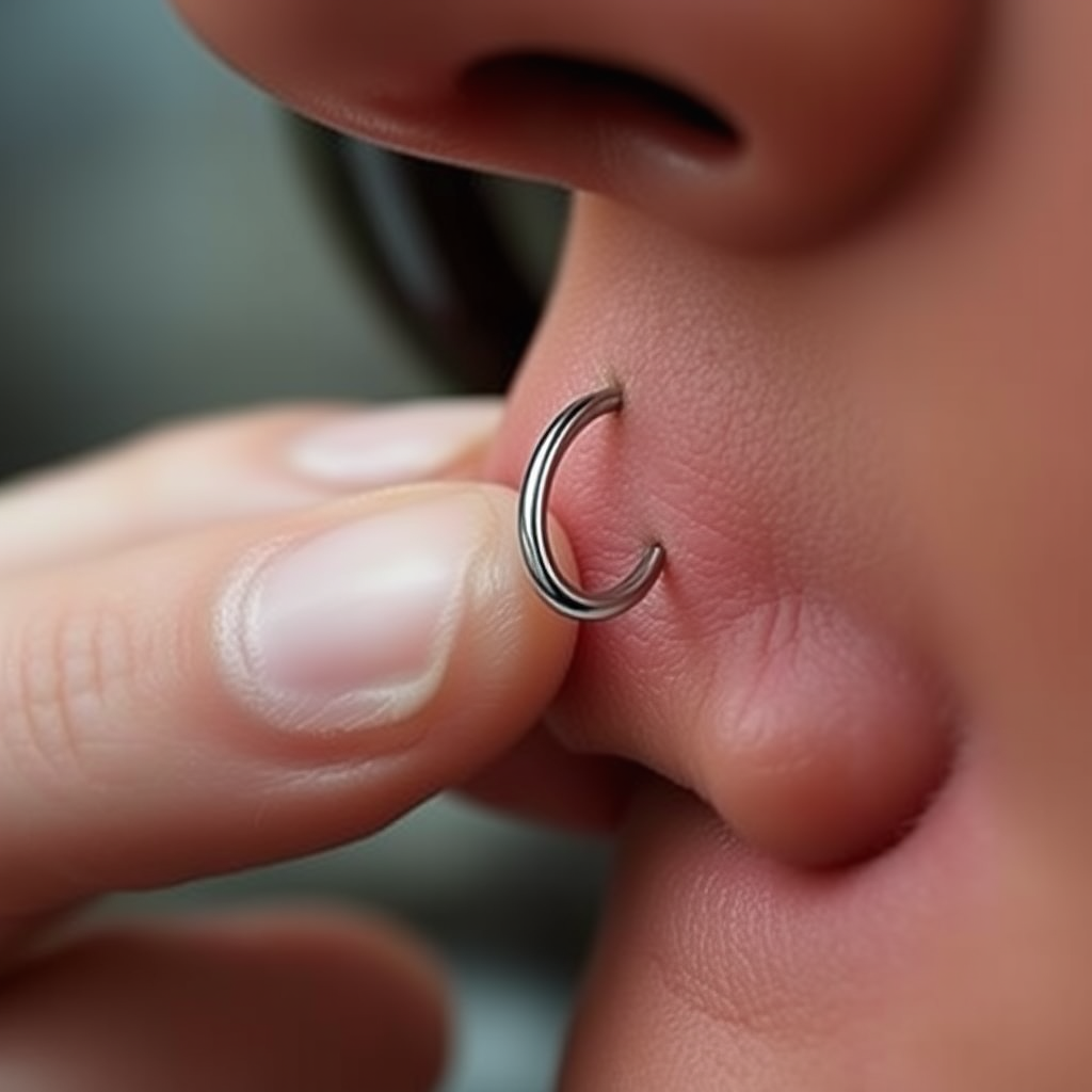 Preparing for Closure - how to close a nose ring