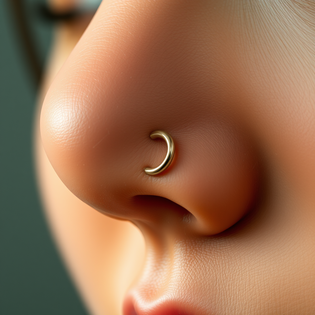 Prepare Your Nose - how to insert curved nose ring
