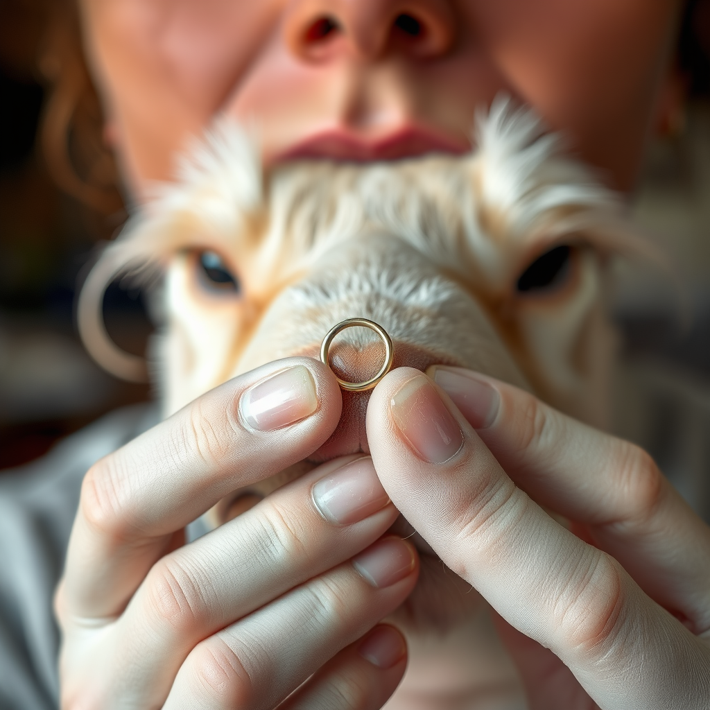 Preparing for Insertion - how to put a curved nose ring in