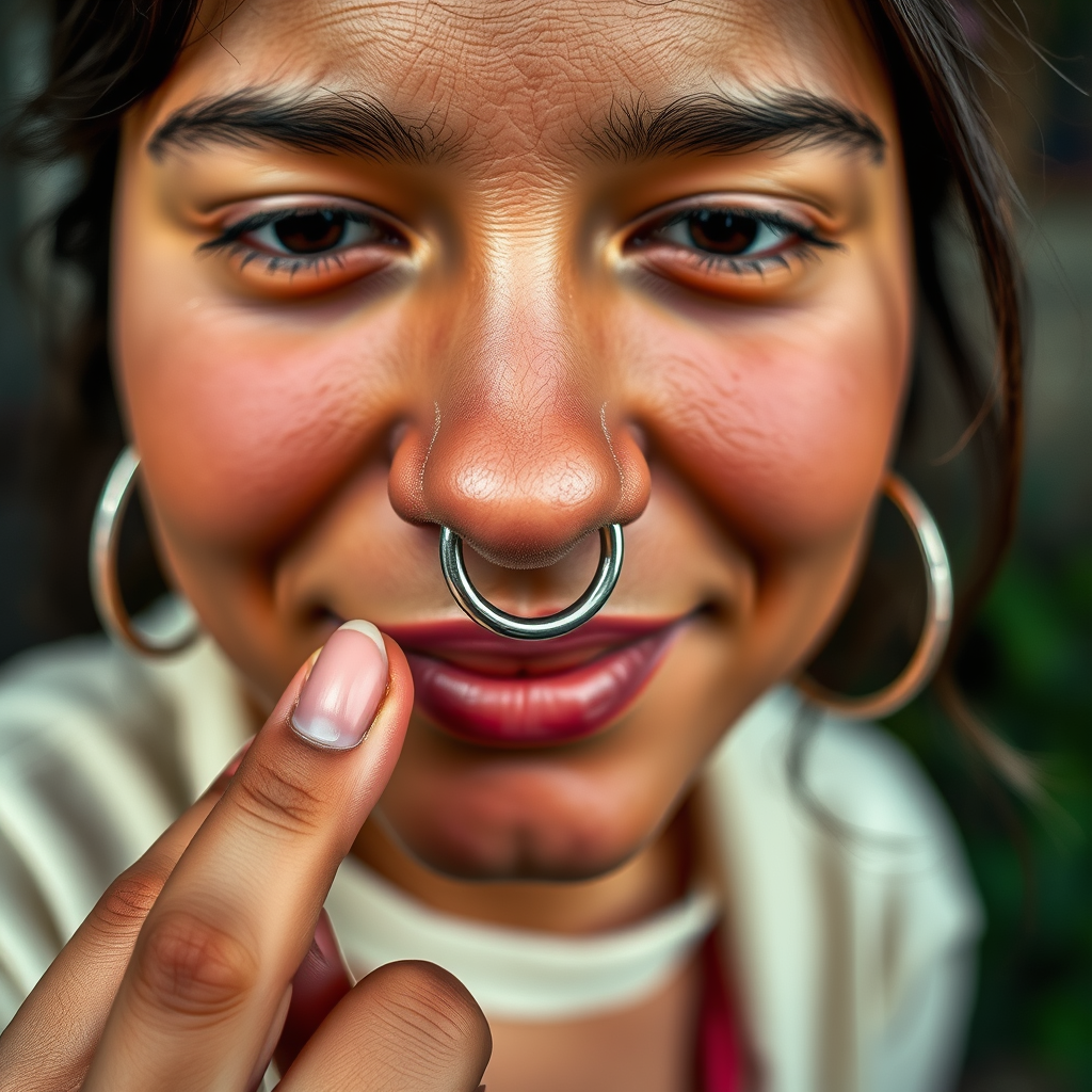 Finding the Right Position - how to put a hoop nose ring in