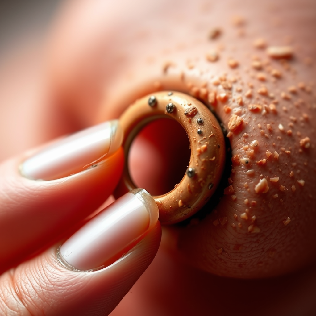 Preparing the Nose Ring and Area - how to put a screw nose ring in