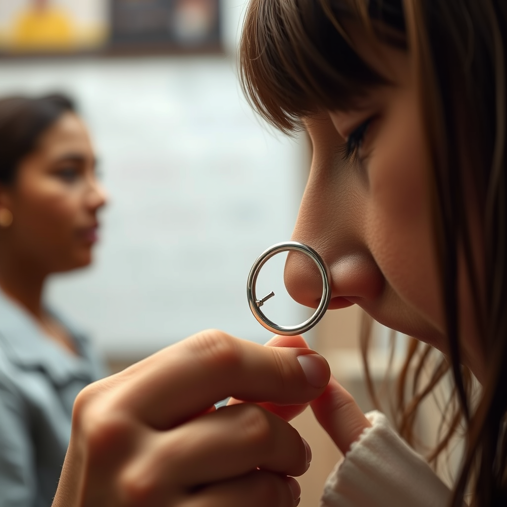 Preparing for Insertion - how to put in a hook nose ring