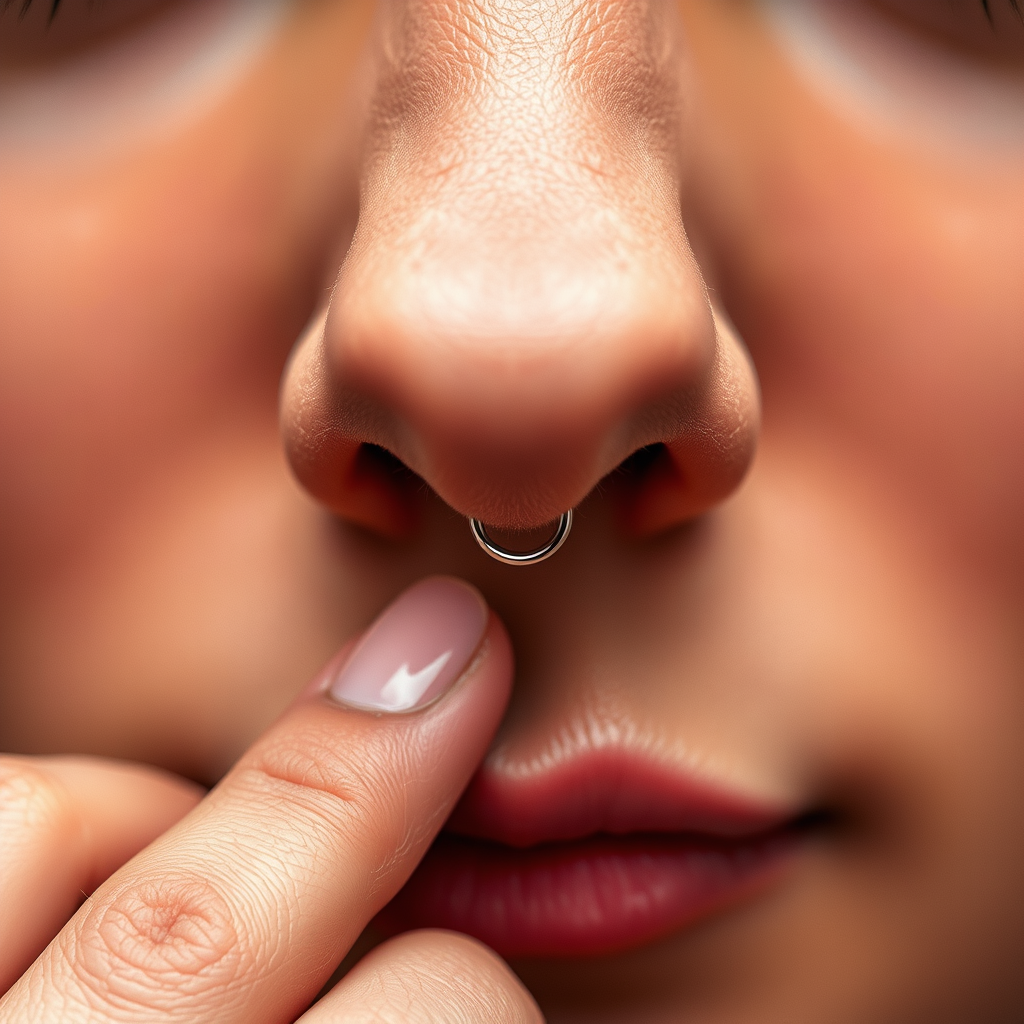 Preparing Your Nose - how to put in fake nose ring