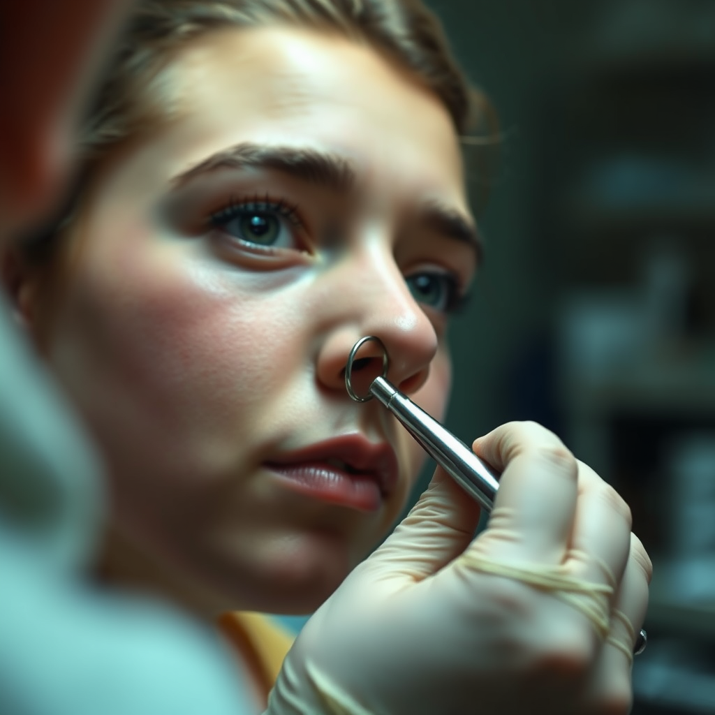 Preparing for Removal - how to remove nose ring with flat back