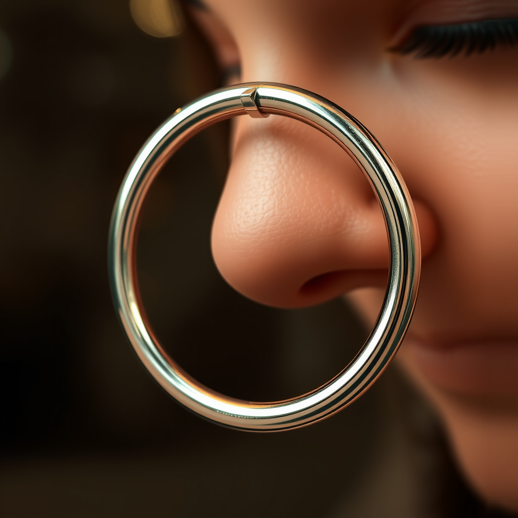 Choosing the Right Nose Ring Hoop - how to wear a nose ring hoop